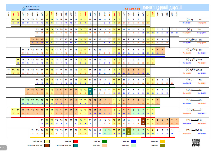 التقويم الدراسي 1435-1436