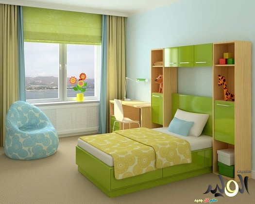 غرف ديكورات خضراء باللون الاخضر اطفال 2023 20160908 133